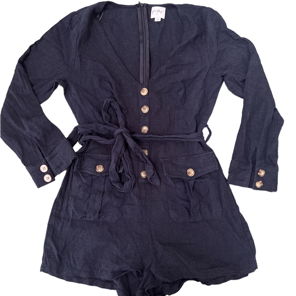 Princess Polly Button Up Long Sleeve Romper